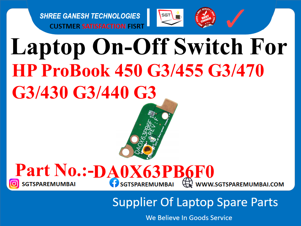 Laptop On-Off Switch For HP ProBook 450 G3/455 G3/470 G3/430 G3/440 G3