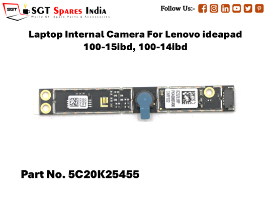 Laptop Internal Camera For Lenovo ideapad 100-15ibd, 100-14ibd Part No. 5C20K25455