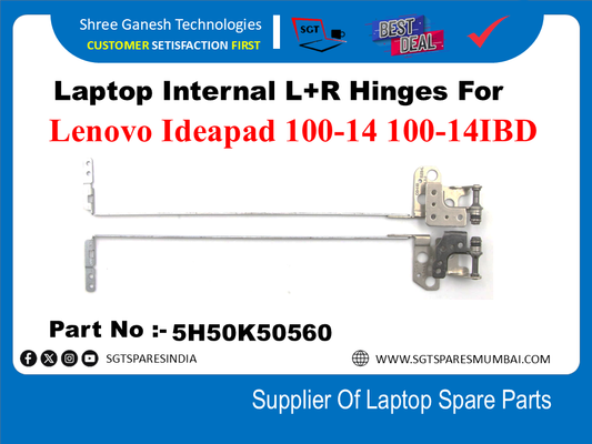 Laptop Internal L+R Hinges For Lenovo Ideapad 100-14 100-14IBD Part No :- 5H50K50560