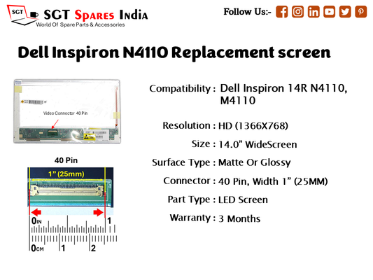Dell Inspiron N4110 Replacement screen
