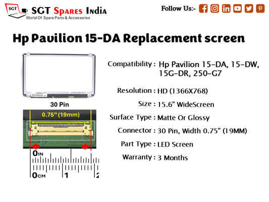 Hp Pavilion 15-DA Replacement screen