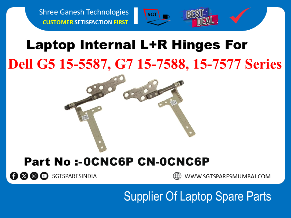 Laptop Internal L+R Hinges For Dell G5 15-5587, G7 15-7588, 15-7577 Series Part No :-0CNC6P CN-0CNC6P |