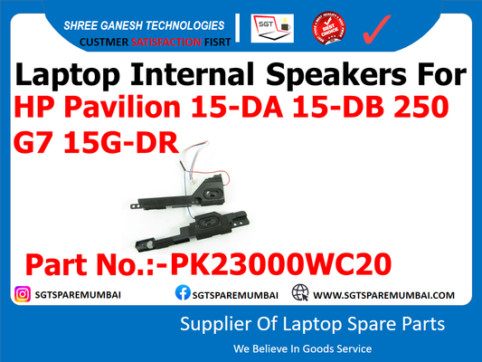 Laptop Internal Speakers For HP Pavilion 15-DA 15-DB 250 G7 15G-DR Part No.:-PK23000WC20