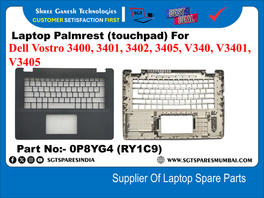 Laptop Palmrest (touchpad) For Dell Vostro 3400, 3401, 3402, 3405, V340, V3401, V3405 Part No:- 0P8YG4 (RY1C9)