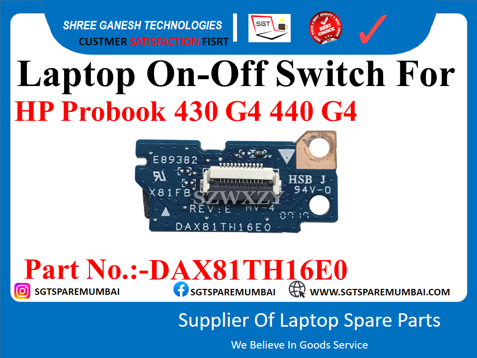 Laptop On-Off Switch For HP Probook 430 G4 440 G4 – SHREE GANESH ...