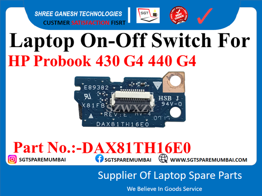 Laptop On-Off Switch For HP Probook 430 G4 440 G4