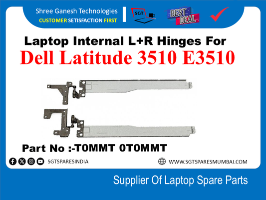 Laptop Internal L+R Hinges For Dell Latitude 3510 E3510 Part No :-T0MMT 0T0MMT