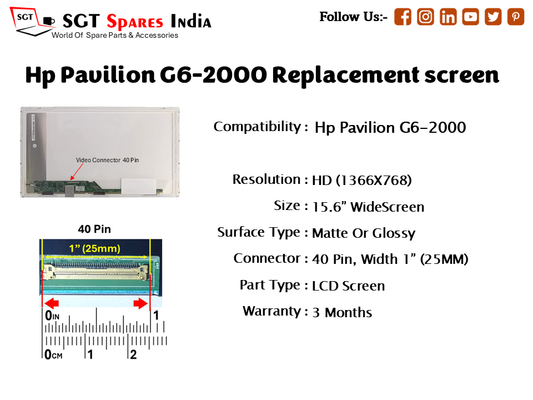 Hp Pavilion G6-2000 Replacement screen
