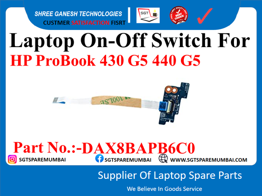 Laptop On-Off Switch For HP ProBook 430 G5 440 G5