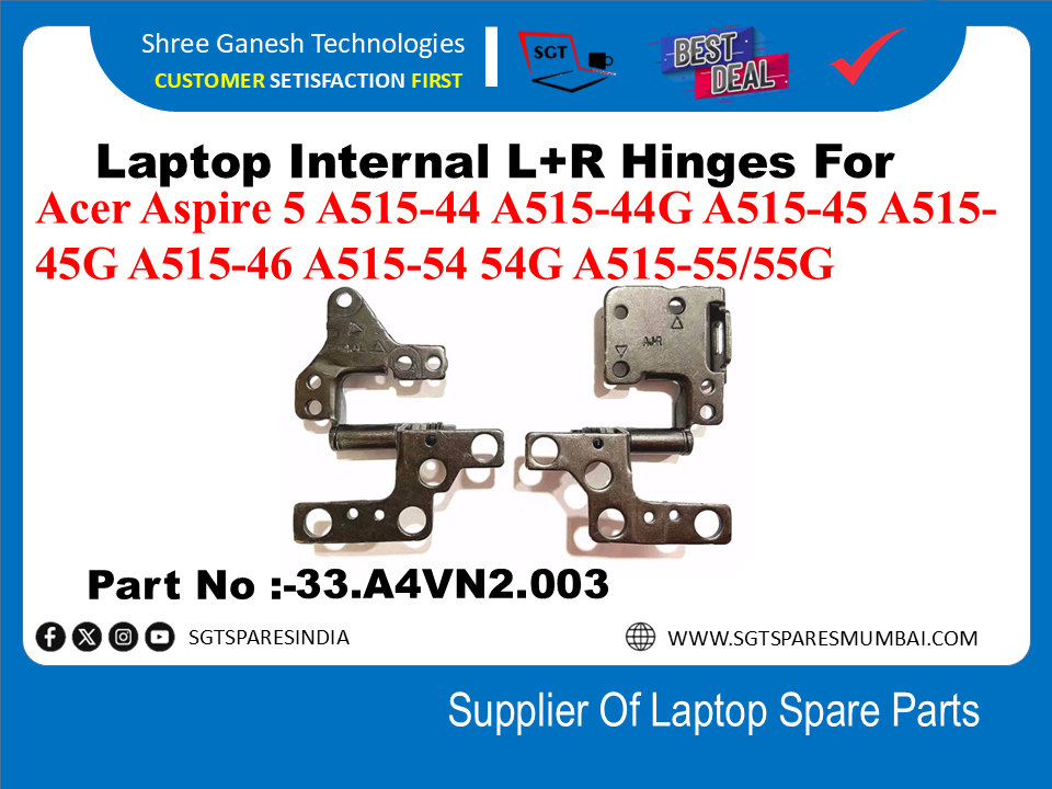 Laptop Internal L+R Hinges For Acer Aspire 5 A515-44 A515-44G A515-45 A51545G A515-46 A515-54 54G A515-55/55G  Part No :-33.A4VN2.003