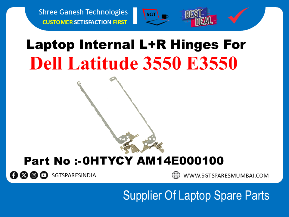 Laptop Internal L+R Hinges For Dell Latitude 3550 E3550 Part No :-0HTYCY AM14E000100