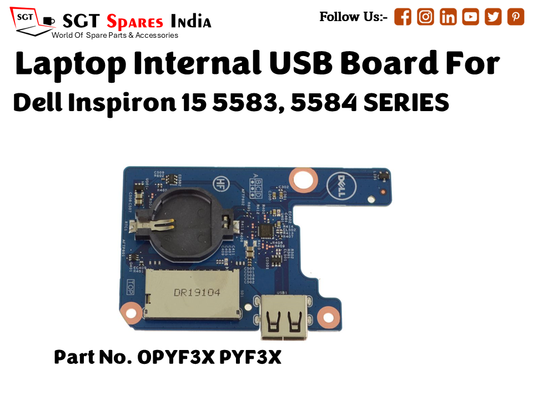 laptop Internal USB or IO board For Dell Inspiron 15 5583, 5584 SERIES  Part no. 0PYF3X PYF3X