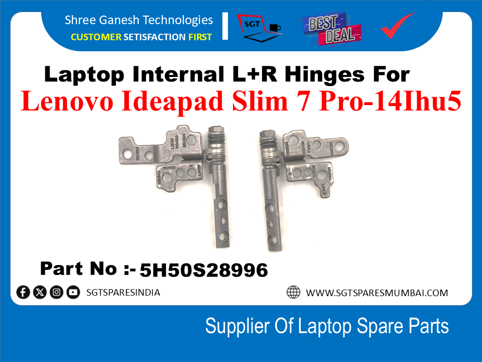 Laptop Internal L+R Hinges For Lenovo Idea pad Slim 7 Pro-14Ihu5 part n 5H50S28996