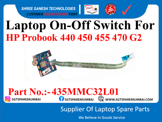 Laptop On-Off Switch For HP Probook 440-g2 450-g2 455-g2 470 G2