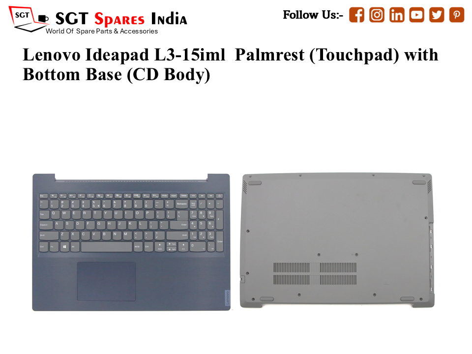 Lenovo Ideapad L3-15iml Palmrest (Touchpad) with Bottom Base (CD Body)