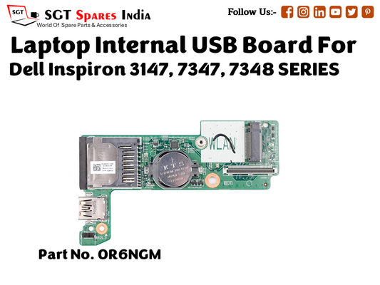 laptop Internal USB or IO board For Dell Inspiron 3147, 7347, 7348 SERIES  Part no. 0R6NGM