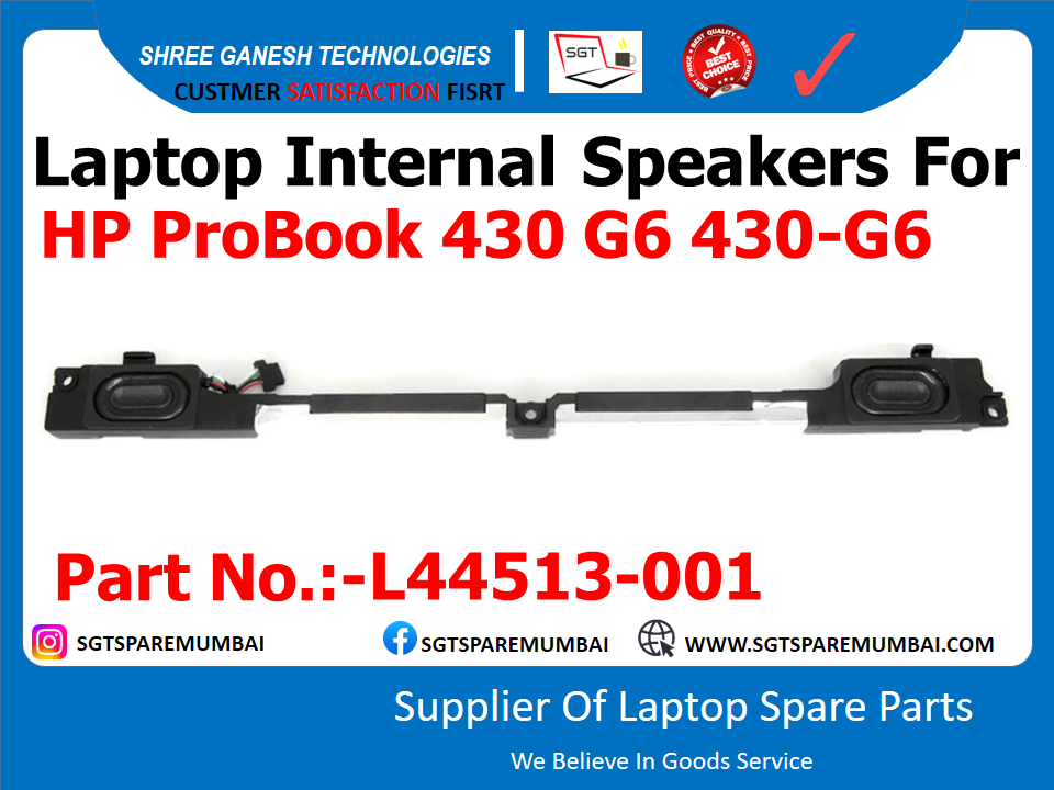 Laptop Internal Speakers For HP ProBook 430 G6 430-G6 Part No.:-L44513-001