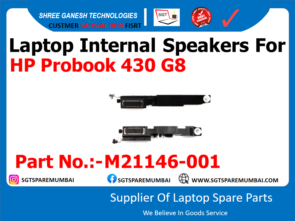 Laptop Internal Speakers For HP Probook 430 G8 Part No.:-M21146-001