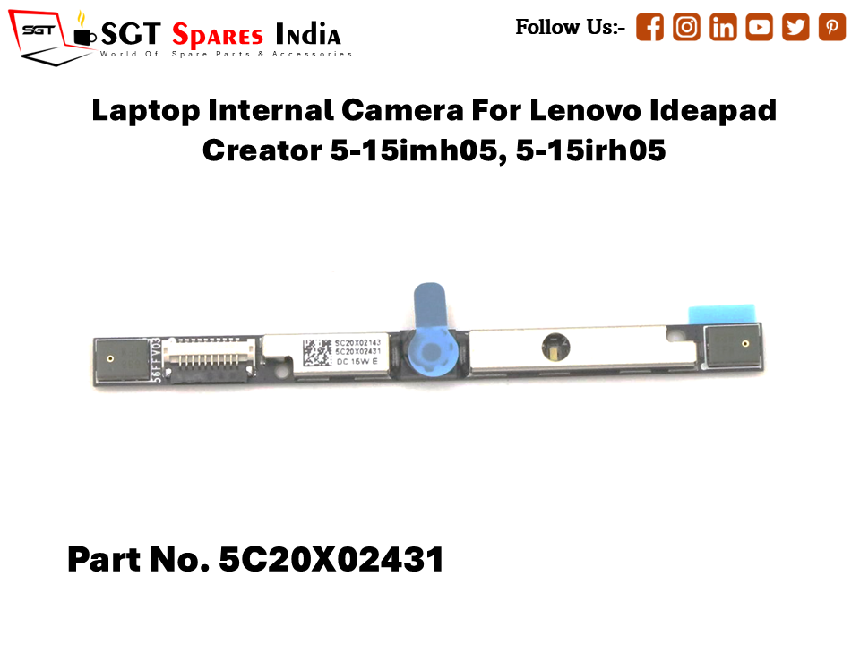 Laptop Internal Camera For Lenovo Ideapad Creator 5-15imh05, 5-15irh05 Part No. 5C20X02431