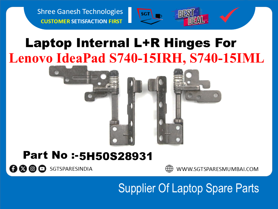 Laptop Internal L+R Hinges For Lenovo IdeaPad S740-15IRH, S740-15IML Part No :-5H50S28931