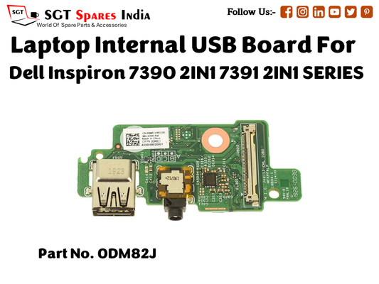 laptop Internal USB or IO board For Dell Inspiron 7390 2IN1 7391 2IN1 SERIES  Part no. 0DM82J