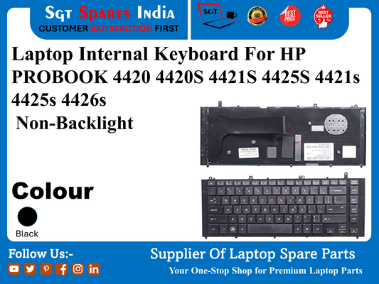 Laptop Internal Keyboard For HP PROBOOK 4420 4420S 4421S 4425S 4421s 4425s 4426s Non-Backlight Colour Black