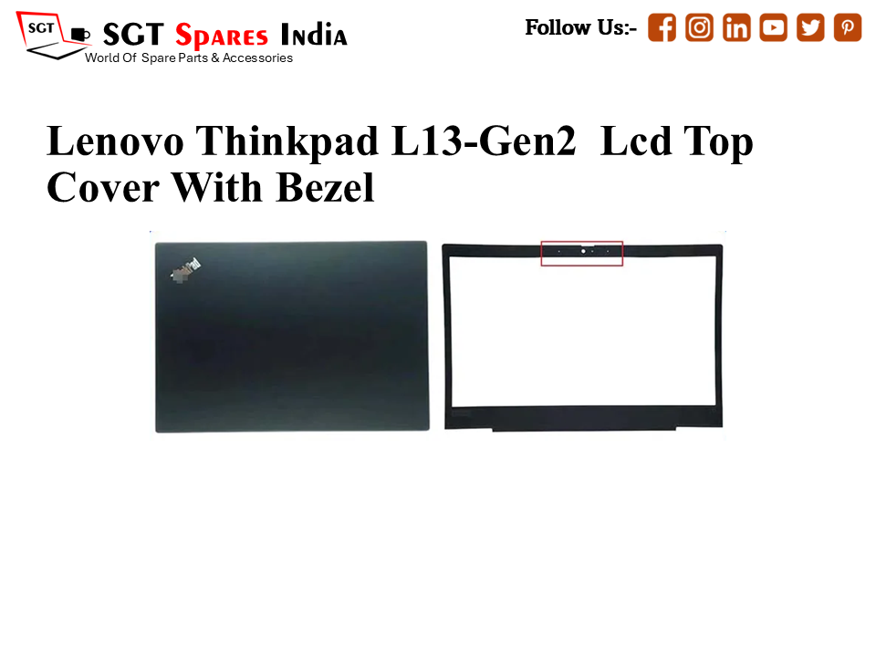 LAPTOP LCD TOP COVER WITH BAZEL FOR LENOVO THINKPAD L13-GEN2,