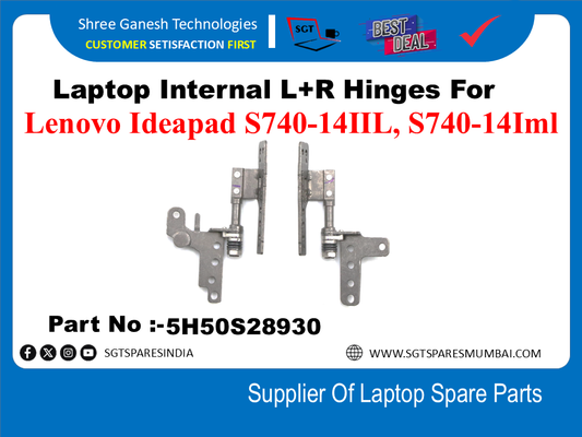 Laptop Internal L+R Hinges For Lenovo Ideapad S740-14IIL, S740-14Iml Part No :-5H50S28930