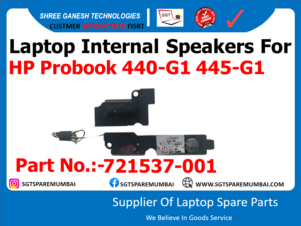 Laptop Internal Speakers For HP Probook 440-G1 445-G1 Part No.:-721537-001