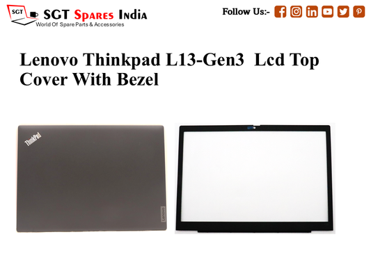 LAPTOP LCD TOP COVER WITH BAZEL FOR LENOVO THINKPAD L13-GEN3,