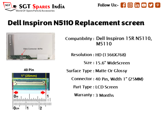 Dell Inspiron N5110 Replacement screen