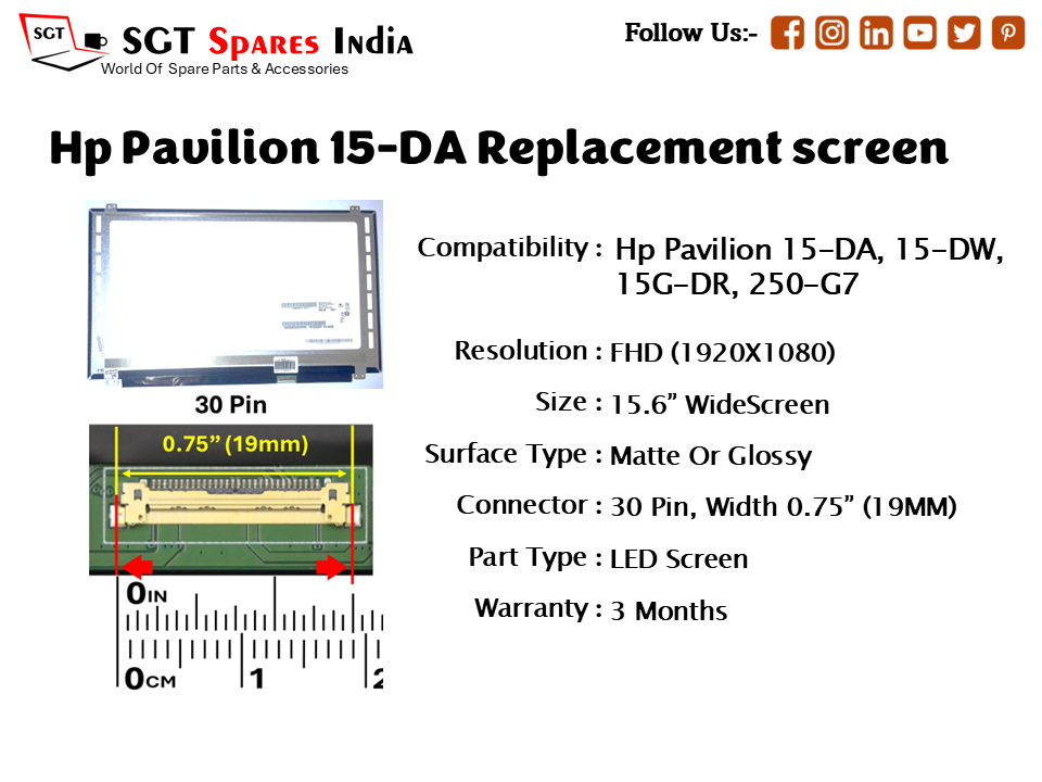 Hp Pavilion 15-DA Replacement screen