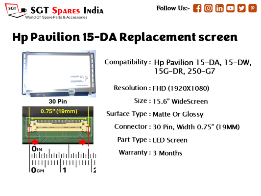 Hp Pavilion 15-DA Replacement screen