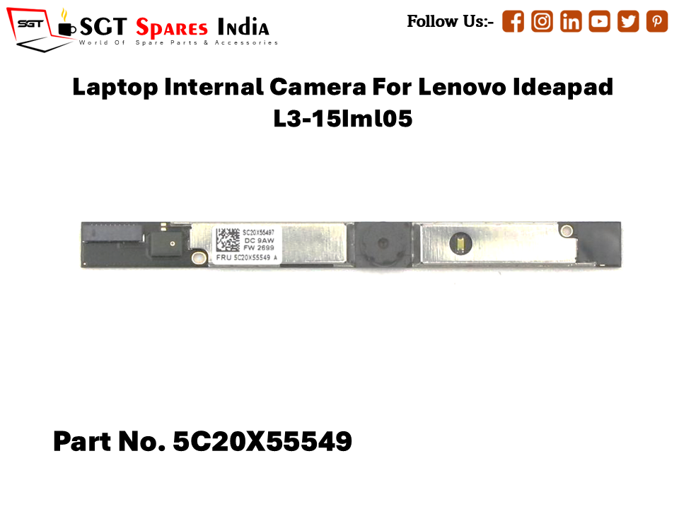 Laptop Internal Camera For Lenovo Ideapad L3-15Iml05 Part No. 5C20X55549