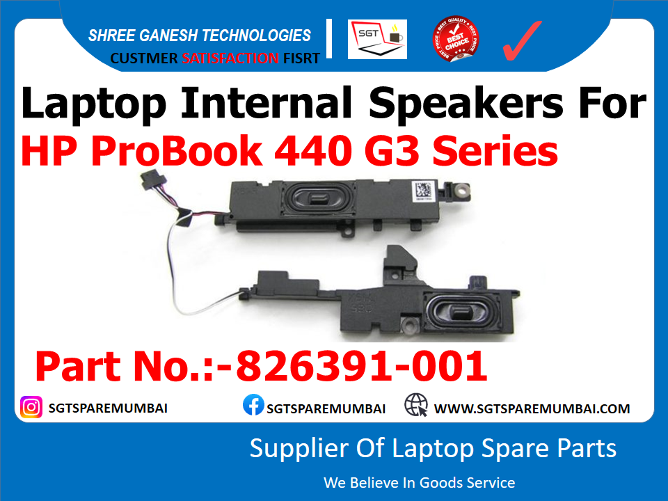 Laptop Internal Speakers For HP ProBook 440 G3 Series Part No.:-826391-001