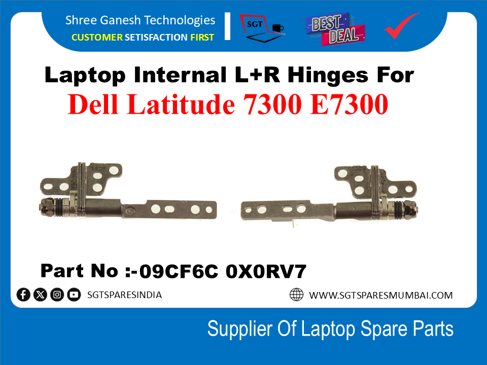 Laptop Internal L+R Hinges For Dell Latitude 7300 E7300 Part No :-09CF6C 0X0RV7