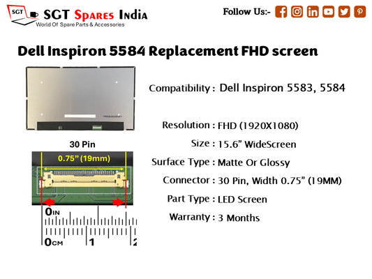 Dell Inspiron 5584 Replacement FHD screen