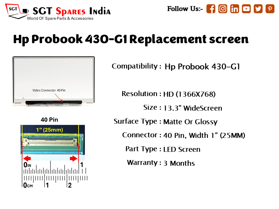 Hp Probook 430-G1 Replacement screen