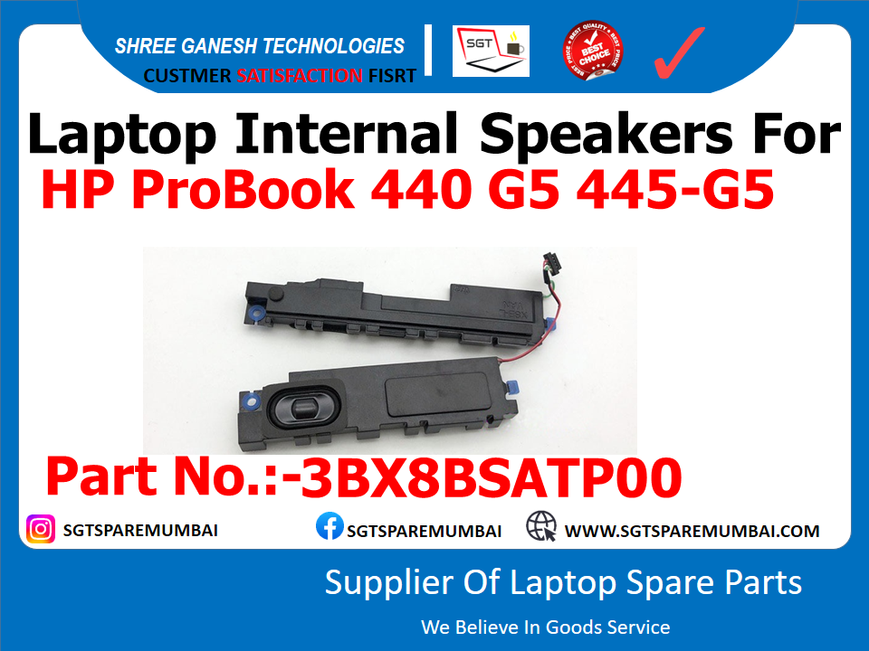 Laptop Internal Speakers For HP ProBook 440 G5 445-G5 Part No.:-3BX8BSATP00