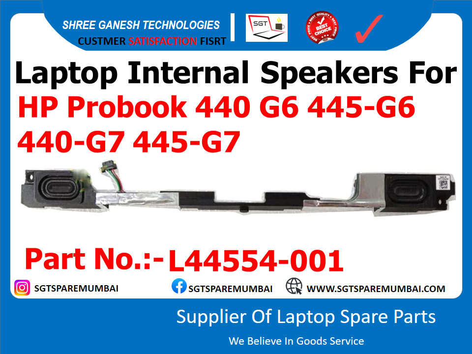 Laptop Internal Speakers For HP Probook 440 G6 445-G6 440-G7 445-G7 Part No.:-L44554-001