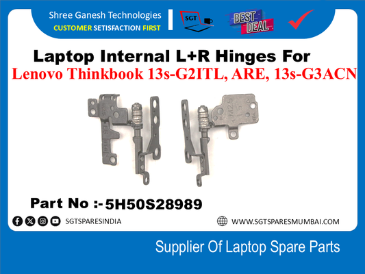 Laptop Internal L+R Hinges For Lenovo Thinkbook 13s-G2ITL, ARE, 13s-G3ACN Part No :-5H50S28989