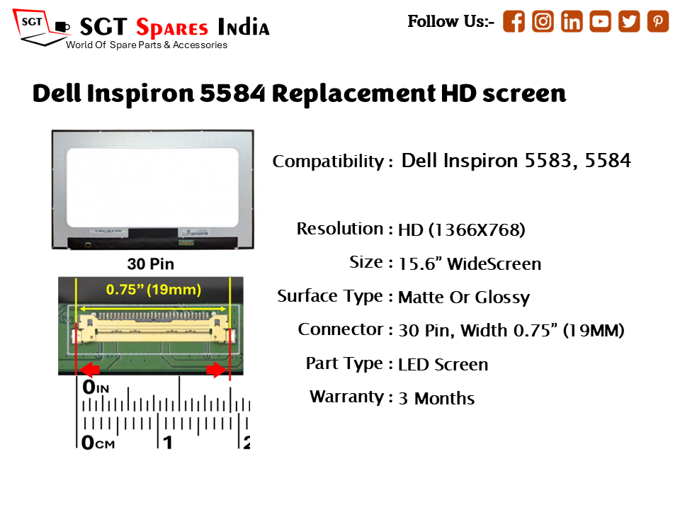 Dell Inspiron 5584 Replacement HD screen