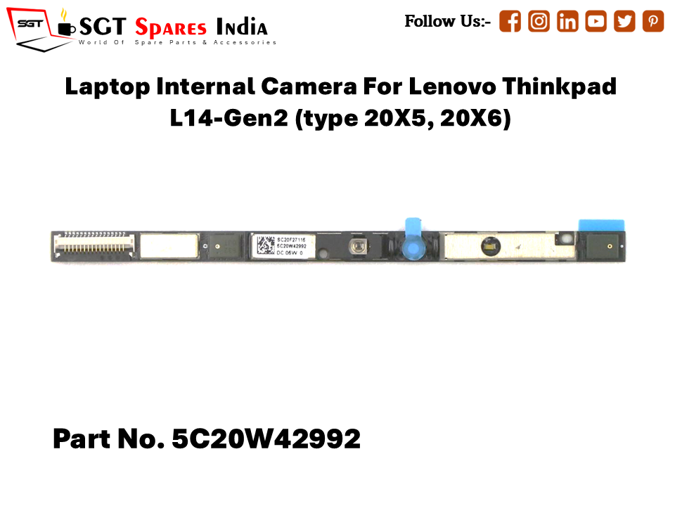 Laptop Internal Camera For Lenovo Thinkpad L14-Gen2 (type 20X5, 20X6) Part No. 5C20W42992