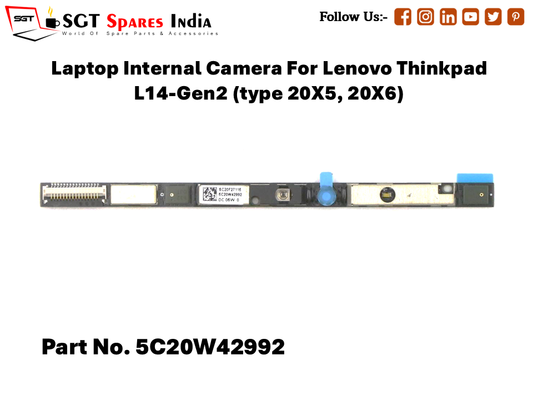 Laptop Internal Camera For Lenovo Thinkpad L14-Gen2 (type 20X5, 20X6) Part No. 5C20W42992