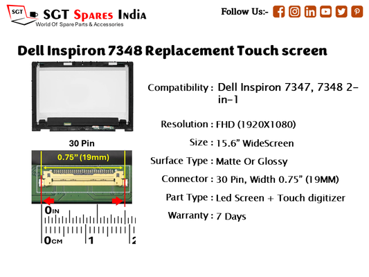 Dell Inspiron 7348 Replacement Touch screen