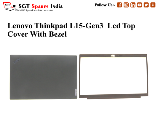 LAPTOP LCD TOP COVER WITH BAZEL FOR LENOVO THINKPAD L15-GEN3,