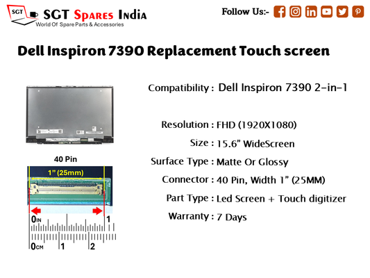 Dell Inspiron 7390 Replacement Touch screen