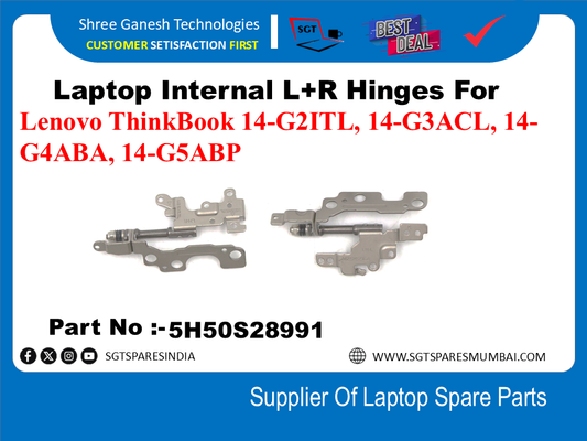 Laptop Internal L+R Hinges For Lenovo ThinkBook 14-G2ITL, 14-G3ACL, 14-G4ABA, 14-G5ABP Part No :-5H50S28991