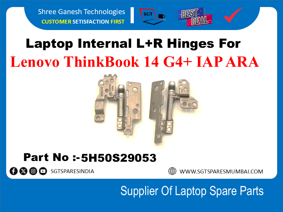 Laptop Internal L+R Hinges For Lenovo ThinkBook 14 G4+ IAP ARA Part No :-5H50S29053