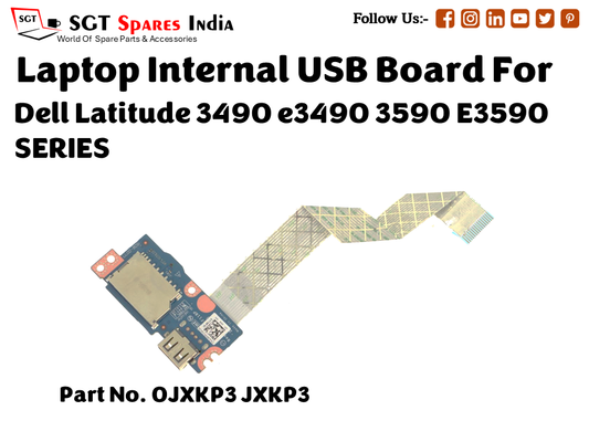 laptop Internal USB or IO board For Dell Latitude 3490 e3490 3590 E3590 SERIES  Part no. 0JXKP3 JXKP3